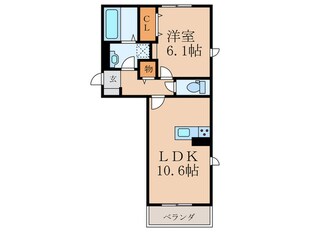 EXCUBE TAKASU SOUTH-COURTの物件間取画像